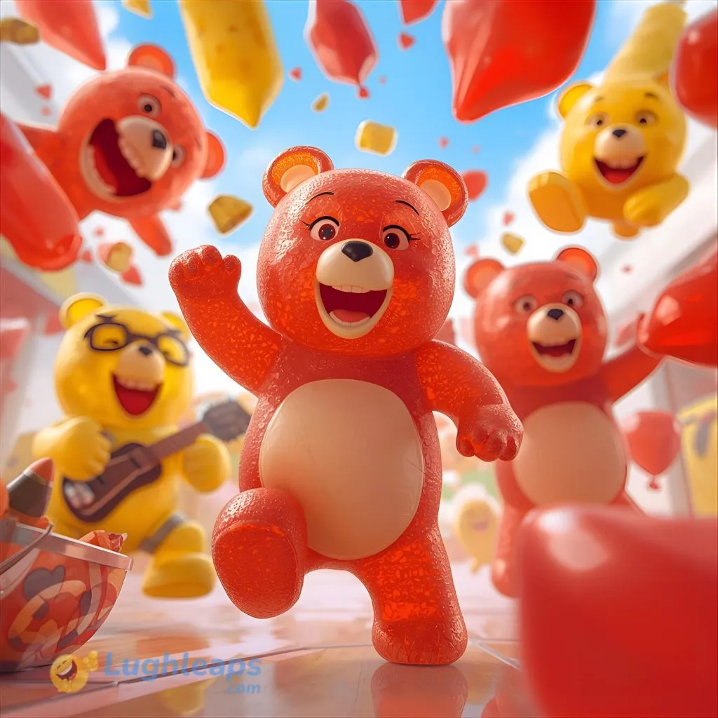 Gummy Bear Characters with a Side of Laughter